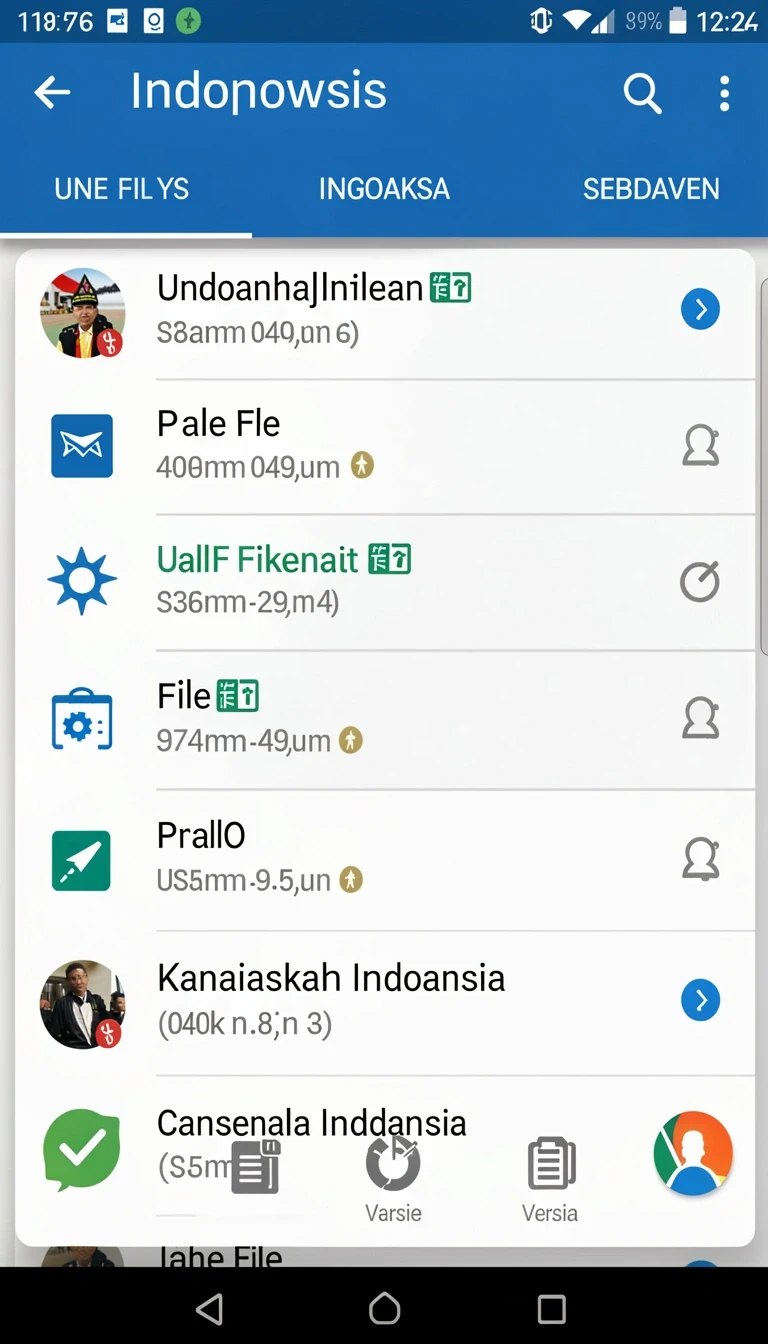 Tampilan antarmuka d06 di Android